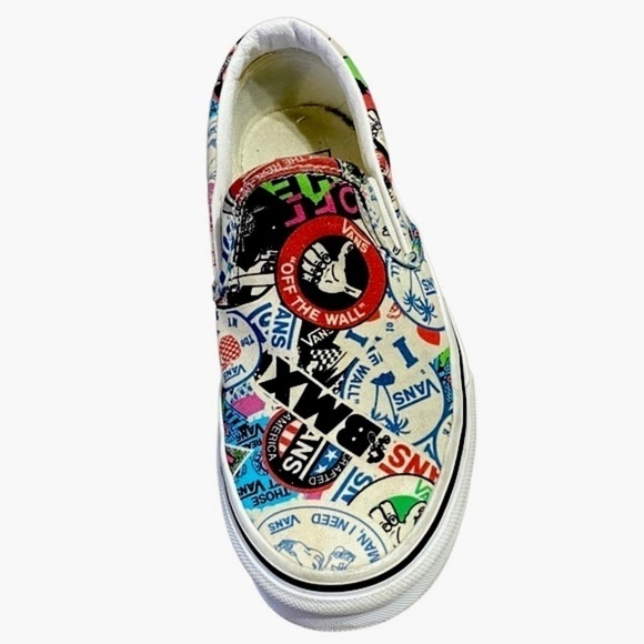 VANS BMX Slip-Ons Mash-Up Sticker Multi Color Women’s Size 5.5 - Picture 11 of 11